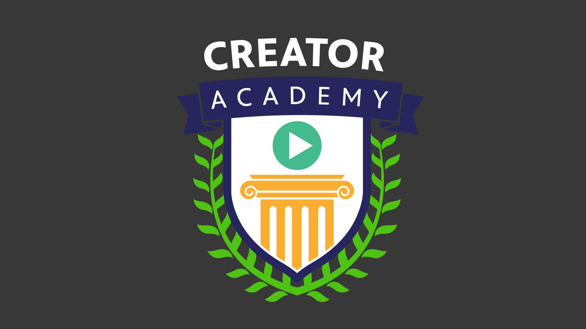Creator Academy logo on dark background